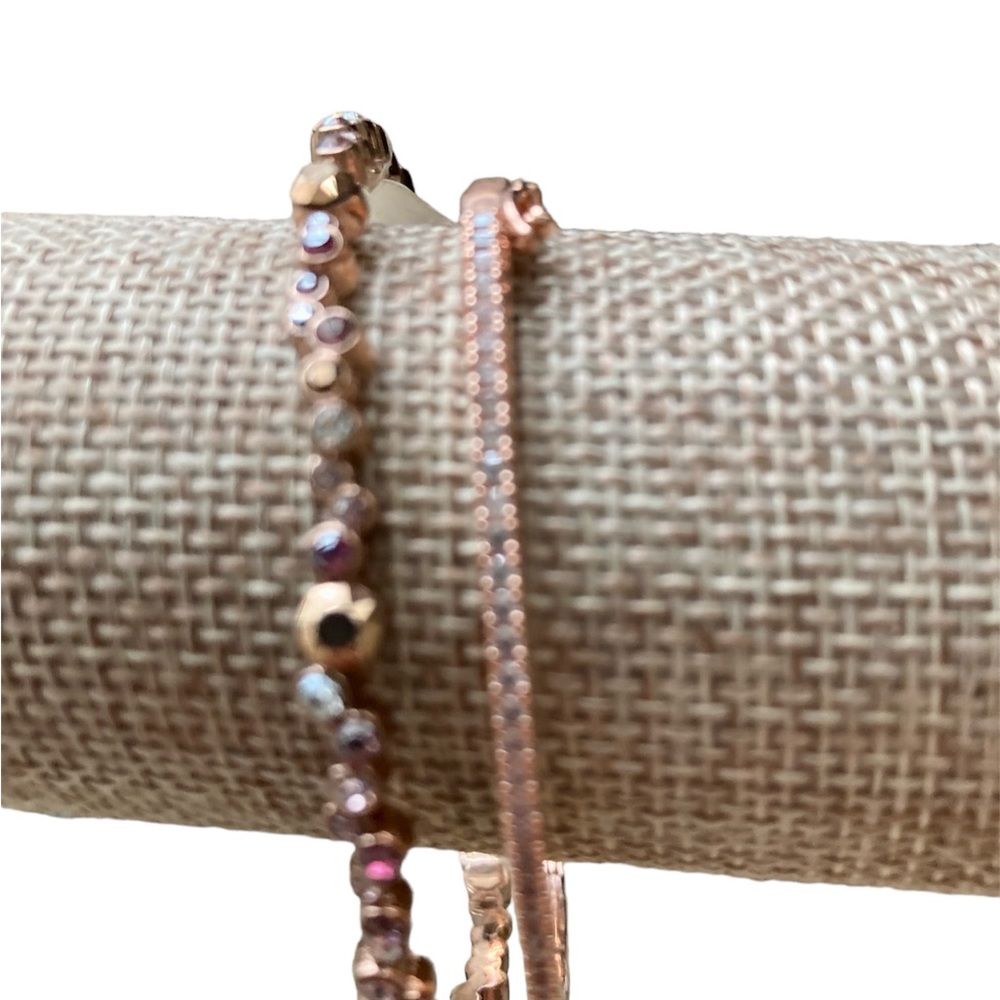 NWT 2 PINK GOLD BRACELETS & 1 FREE!